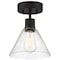 Access Lighting Port Nine Martini, Martini LED SemiFlush, Matte Black Finish, Seeded Glass 63146LEDDLP-MBL/SDG - alternate 1